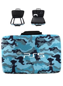 Buy PS5 Carrying Case Travel Storage Bag Compatible with Playstation (CAMOUFLAGE BLUE) in UAE