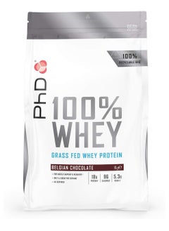 Buy 100% Whey, for Muscle Mass Support, Belgian Chocolate Flavour, with 1.6g fat and 1.4g sugar, 19g protein, 101 kcal, 40 Servings per 1 kg Bag in UAE