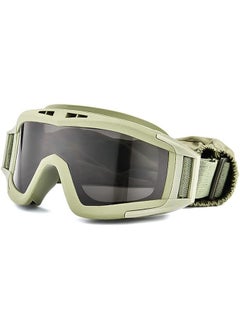 Buy Tactical Airsoft Goggles with 3 Interchangeable Lenses, Windproof, Sandproof and Explosion Proof Ballistic Safety Goggles for Shooting Hunting, Paintball in Saudi Arabia