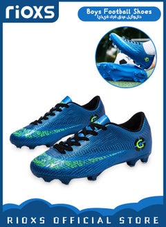 Buy Men's Soccer Shoes Professional Competition Football Boots Training Boy's Outdoor Non-Slip Sneakers For Kids Lightweight Teenagers Adults in UAE