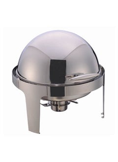 اشتري 6L Round Full Size Roll Top Chafer - Stainless Steel Food Warmer في الامارات