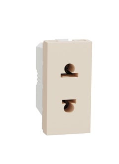 اشتري New Unica Euro-American Socket Outlet - 2Poles 1 Module, Beige في مصر