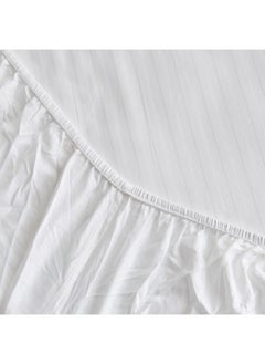 Buy Hamilton Satin Stripe Twin Fitted Sheet 120 X 200 X 36 Cm in Saudi Arabia