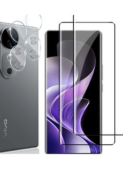 Buy Screen Protector Compatible with VIVO V40 Pro, [2 Pack] Tempered Glass + [2 Pack] Camera Lens Protector, 9H Hardness HD Anti-Scratch Protective Film in Saudi Arabia