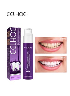 Buy Purple Corrector 50ml, Toothpaste for Teeth Whitening, Yellow Teeth Cleaning, Colour Corrector and Effective Stains Removal, Oral Hygiene Care and Health in UAE