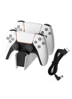 Buy PS5 Controller Charger Station Compatible with DualSense & Edge Controllers, PS5 Charging Station Dual Remote Charger Stand for Playstation 5 with USB-C Cable in UAE