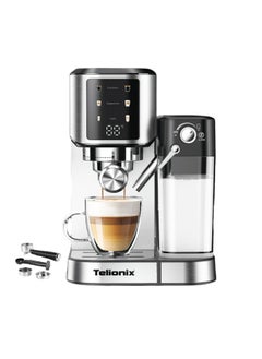 Buy Telionix Digital Espresso Maker, 20 Bar High-Pressure ULKA Pump, 1L Detachable Water Tank, 700ml Milk Tank, Touchscreen Coffee Machine for Espresso, Cappuccino, and Latte, Stainless Steel Design in UAE