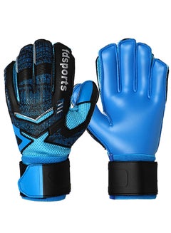 اشتري Goalie Goalkeeper Gloves Strong Grip Palm with Finger Wrist Support Protection Soccer Gloves for Youth & Adult Men & Women ((19-20cm) في الامارات