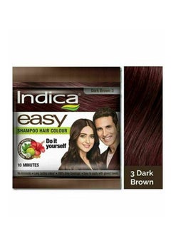 Buy Easy 10 Minutes Shampoo Hair Color Dark Brown 18ml x Pack Of 5 in UAE