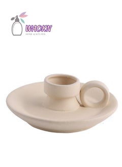 اشتري Plain Embryo Ceramic Candle Holder Ornaments Modern Simple Style Living Room Art Decoration في السعودية