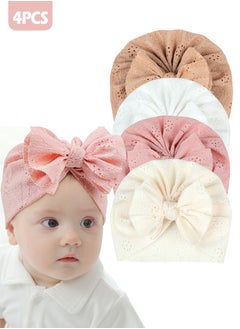 Buy Baby Head Wrap Hat, Photography Props Accessories, Breathable Soft Big Bow Hat, Baby Girl Toddler Hat Children's Cute Toddler Hat 4Pack in UAE