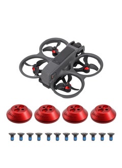 اشتري 4Pcs Motor Cover for DJI Avata 2, Aluminum Alloy Motor Covers, Motor Protect Guard, Dustproof Waterproof Protective Motor Cover Cap, Drone Motor Cover, for DJI Avata 2 Drone Accessories (Red) في الامارات