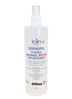 Buy ican london isopropyl rubbing Alcohol 99.9% First aid Antiseptic 500ml Spray in UAE