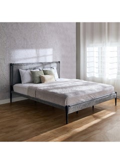 Buy Finland Upholstered Metal King Bed 210 x 107.5 x 187.5 cm in Saudi Arabia