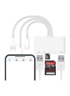 Buy SD Card Reader, 5 in 1 USB C SD Camera Memory Card Reader, Plug N Play for iPhone, iPad, Android, Mac, Computer, Camera, MacBook, Supports SD, Micro SD, SDHC, SDXC, MMC and USB OTG in Saudi Arabia