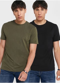 Buy 2 Pack Essential Crew Neck T-Shirt in UAE