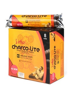 Buy Charco lite Bakhoor Charcoal 80 Pieces 40 mm, Black in UAE