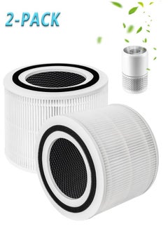 اشتري 2 Pack Core 300 Replacement Filter Compatible with LEVOIT Core 300 and Core 300S Air Purifier, 3-in-1 H13 True HEPA Filter and Activated Carbon - Compared to Part # Core 300-RF في السعودية