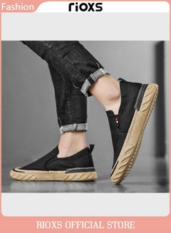 Buy Men's Classic Canvas Low Top Sneakers Lightweight Breathable Casual Shoes Fashion Comfortable Flat Shoes in UAE