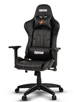 Buy DROGO Ergonomic Gaming Chair with Adjustable Seat Height PU Leather Material 3D Armrest Video Game Chair with Head & Lumbar Support Pillow Desk Chair Home & Office Chair with Recline Black in UAE