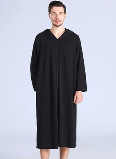 اشتري Long zip-up bathrobe with hood, perfect for vacations by the sea, and beach vacations في الامارات