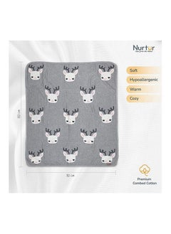 اشتري Nurtur Soft Baby Blankets for Boys & Girls  Blankets Unisex for Baby 100% Combed Cotton  Soft Lightweight Fleece for Bed Crib Stroller & Car Seat Official Nurtur Product في الامارات