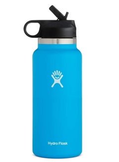 اشتري Stainless Steel Vacuum Insulated Water Bottle Outdoor Sports Kettle Thermos Cup 946ml 32oz Blue في السعودية