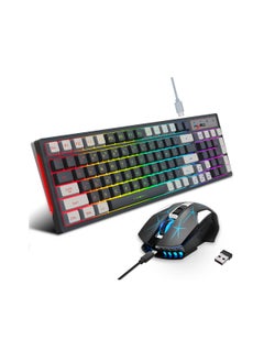 Buy HXSJ L900 wireless luminous keyboard with HXSJ T300  luminous gaming mouse office game keyboard spot in UAE