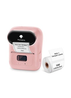 اشتري Phomemo M110 Portable Thermal Label Printer Bluetooth Connection Apply For Labeling Shipping Office Cable Retail Barcode And More Pink في الامارات