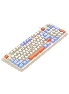 Buy Russian Tri-color Backlit Computer ComboK82 Russian lake blue single keyboard K82 Russian lake blue single keyboard in Saudi Arabia