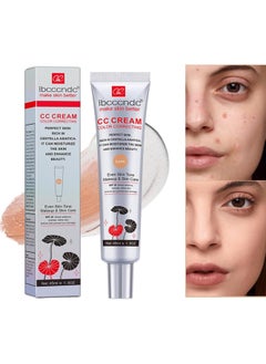 اشتري Color Correcting CC Cream,Hydrating CC Cream Foundation with Centella Asiatica Multi-Purpose Pre-makeup Primer Moisturizing Facial Concealer Sunscreen Full-Coverage CC Cream with SPF 25, Dark في الامارات