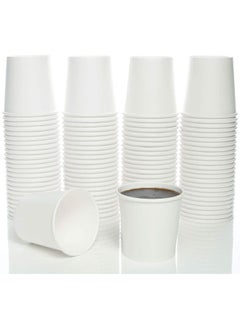 اشتري Expresso Drink Cups 4 Ounce White Unbleached Paper Coffee Cups Single Wall Leak Resistant Rolled Rim 50 Pieces في الامارات