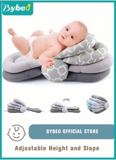 اشتري Adjustable Nursing Pillow for Breastfeeding Moms - Multi-Functional and Multi-Layer Postnatal Posture Support Pillow, Can Adjust Height, Geometric Design في السعودية