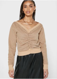 Buy Ruched Detail Sweatshirt in Saudi Arabia