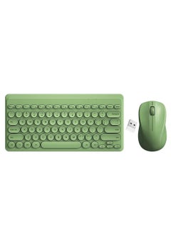 Buy Fashion Wireless Keyboard and Mouse Combo, USB Cordless Round Key Smart Power-Saving Ultra Slim Combo in Saudi Arabia