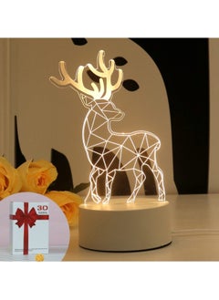 Buy Deer 3D LED Lamp White in UAE