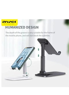 Buy Awei X11 Foldable Desktop Holder - Aluminum - Holder Stand For (Mobile Phone/Tablet) -Black in Egypt