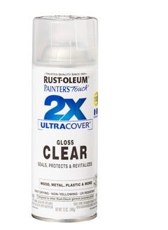 Buy Rust-Oleum 2X Ultra Cover 12oz Gloss Clear - Spray Paint, Durable, Protective Finish in UAE