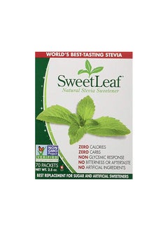 Buy SweetLeaf Stevia Packets - Zero Calorie Natural Stevia Powder, No Bitter Aftertaste, Sugar Substitute for Keto Coffee, Nothing Artificial, Non-GMO Stevia Sweetener Packets, 70 Count (Pack of 2) in UAE