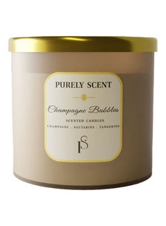 Buy Champagne Bubbles Scented Candle for Home, Office, 100% Pure Soy Wax and Vegetable Wax, 92 Hours Burn Time, Fragrant Candles, Scented Candle for Aromatherapy, 14.1 Oz/400 Grams in UAE