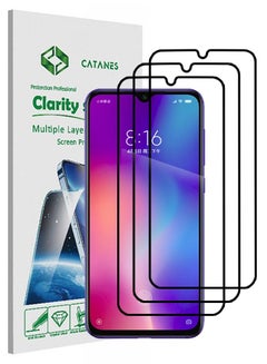 Buy 3 Pack For Xiaomi Mi 9 Screen Protector 3D Tempered Glass Full Glue Back in UAE