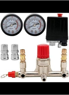 اشتري Air Compressor Pressure Valve Switch Silent Valve Switch Pressure Regulator Gauge Adjustable Outlet Valve Parts في الامارات