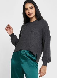 Buy Drawstring Cut Out Sweatshirt in UAE