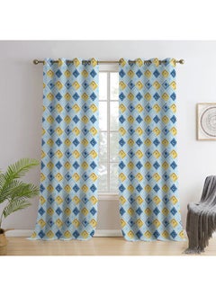 Buy Elegant Velvet Curtains Soft Velour Fabric Modern Sheer Design Steel Grommets For Living Room140X280Cm in Egypt