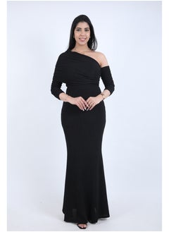 Buy Women's Maxi  Dress with elegant design, black in Saudi Arabia