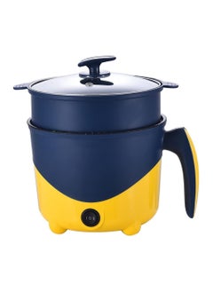 Buy Electric Hot Pot Electric Pot 1.8L Mini Crock Pot Electric Cooker with Steamer And Overheat Protection Ideal for Stews Soups Hot Pots and Noodles for One Person (Blue) in UAE