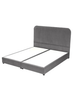 Buy Leen | Velvet Bed Frame - Dark Grey in Saudi Arabia