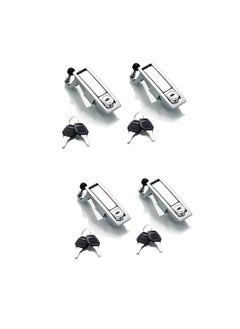 اشتري Compression Latch Lock, 4PCS Trigger Latch Lock, Zinc Alloy Adjustable Lever Hand Operated Compression Latch with Raised Trigger, Flush Lever Latch في السعودية