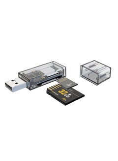 Buy OTG Converter USB To SD/TF 2 In 1 Multi-Function Transparent Card Reader in Saudi Arabia