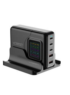 Buy 200W USB C Charger, urtech Desktop 5-Port GaN Charger with LCD Display, PD 3.0 100W/QC 3.0 22.5W/PPS 45W Fast Charging Station with AC Adapter for MacBook Pro/Air,iPad,iPhone,Samsung in UAE